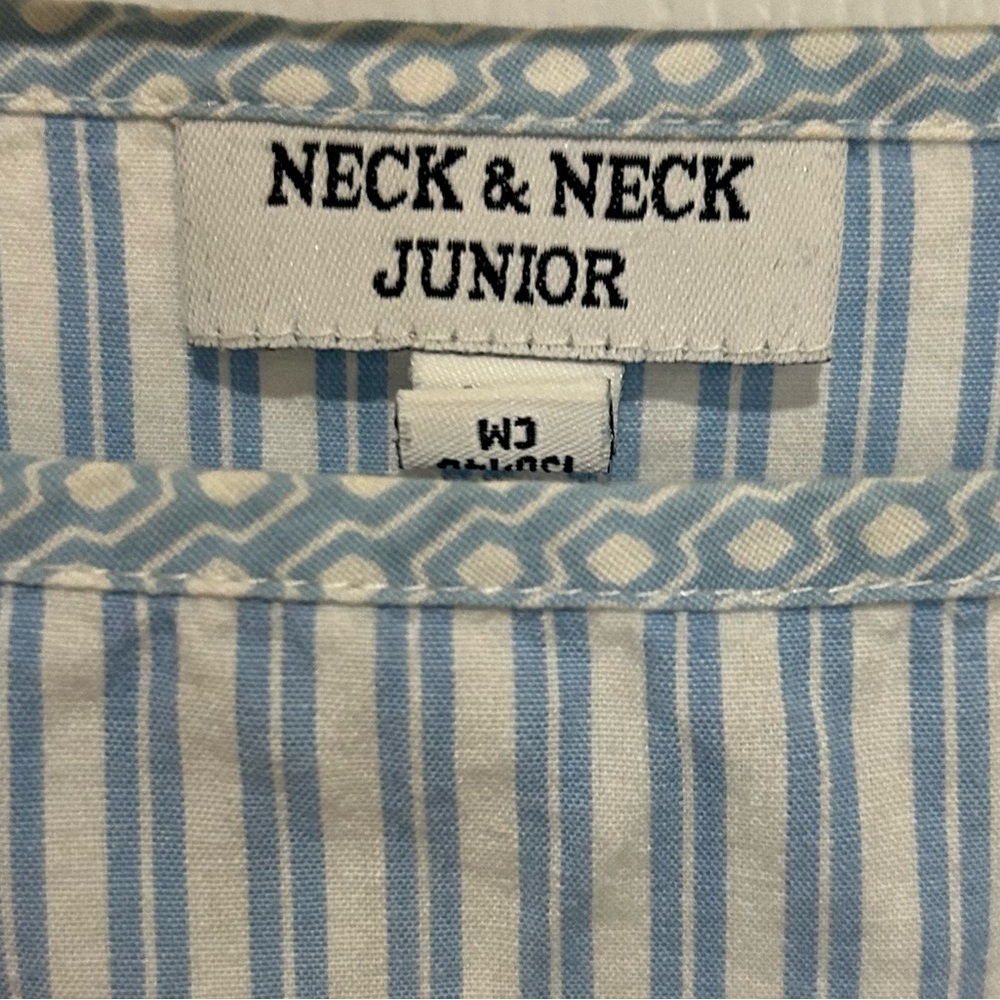 Neck & Neck Blue Tiered Dress kids 130-140 cm - Picture 3 of 5